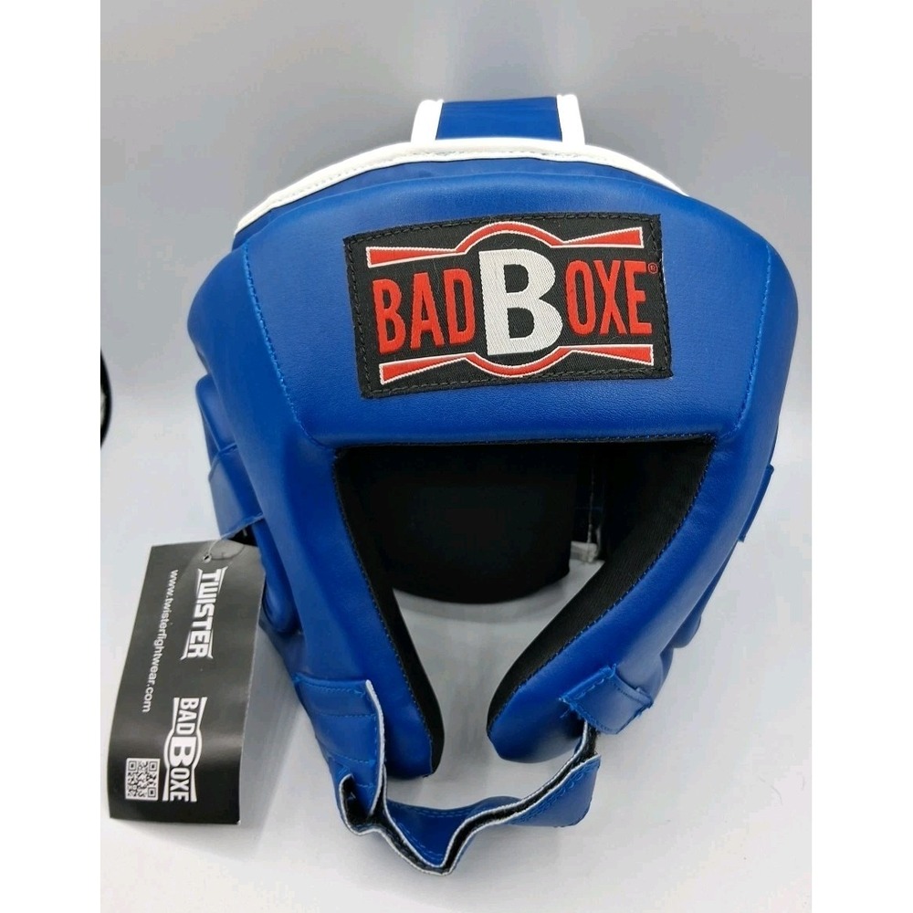 Badboxe Boxing Headgear Muay Thai MMA Sparring Protective Gear Blue Medium NEW